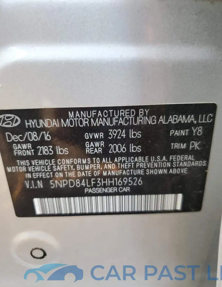 5NPD84LF3HH169526# 13