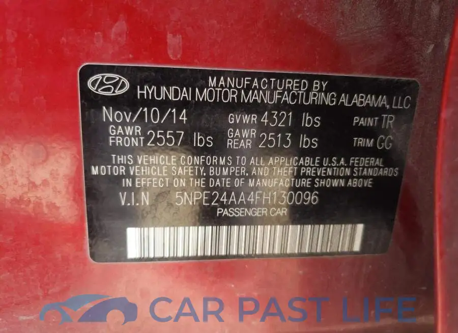 5NPE24AA4FH130096# 12