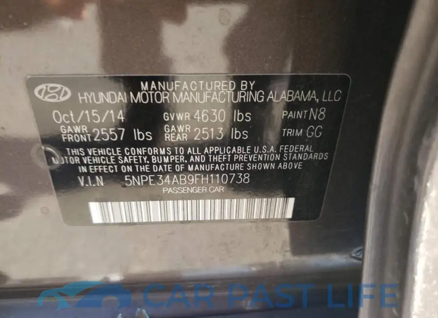 5NPE34AB9FH110738# 12