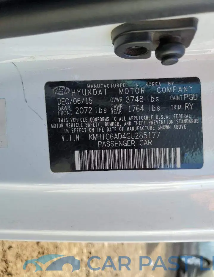 KMHTC6AD4GU285177# 12