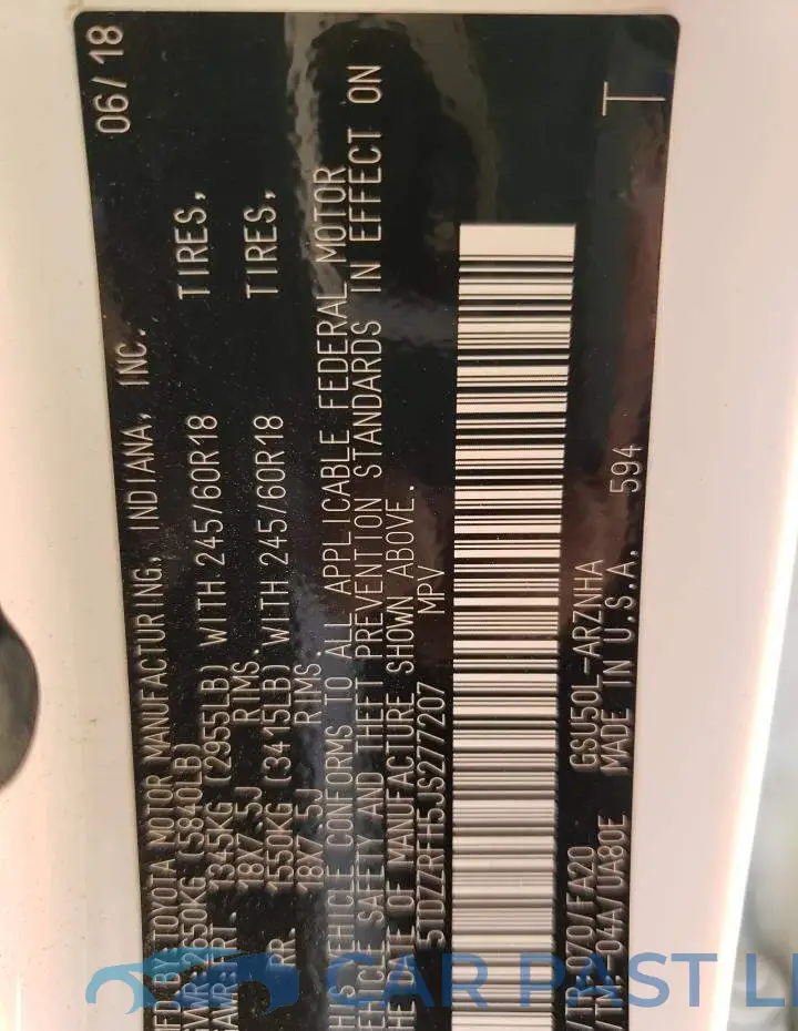 5TDZZRFH5JS277207# 13