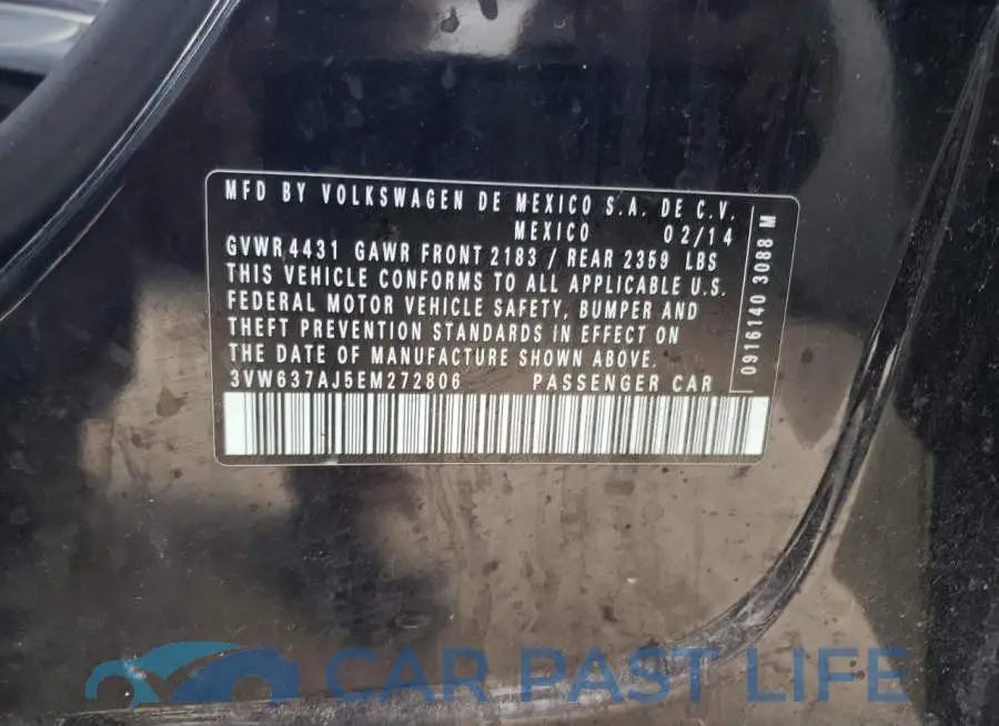 3VW637AJ5EM272806# 12
