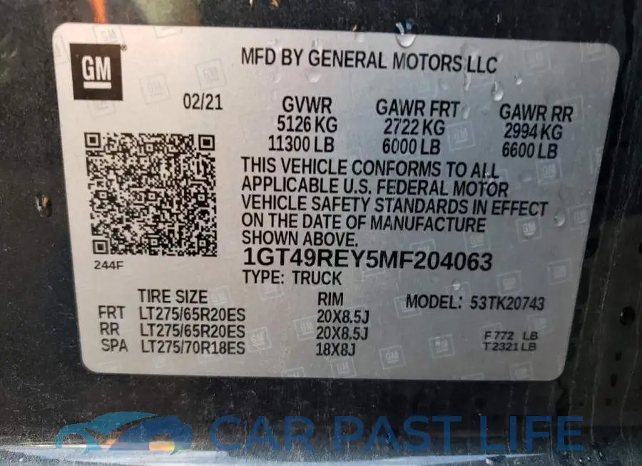 1GT49REY5MF204063# 13