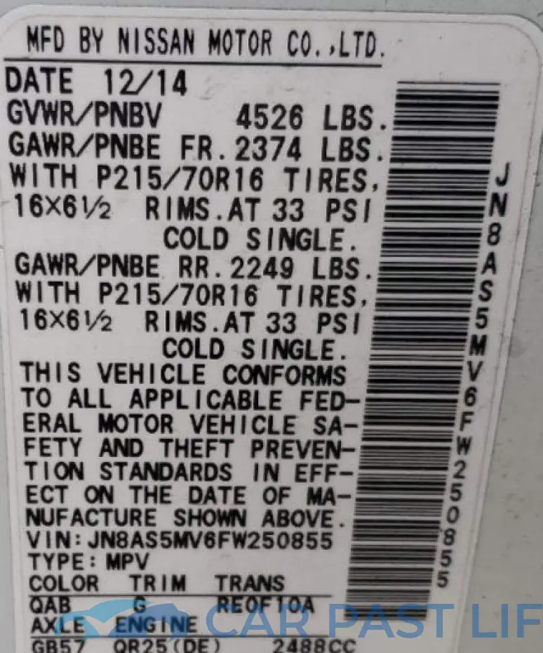 JN8AS5MV6FW250855# 12