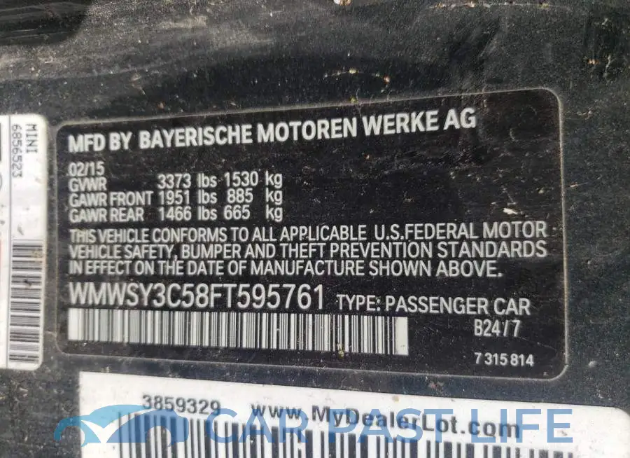 WMWSY3C58FT595761# 13