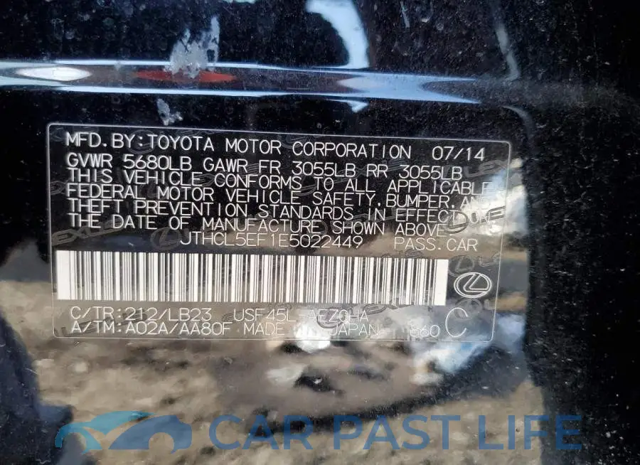 JTHCL5EF1E5022449# 12