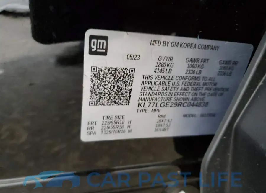 KL77LGE29RC044838# 12