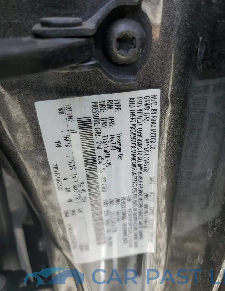 1FADP3F20HL218740# 12