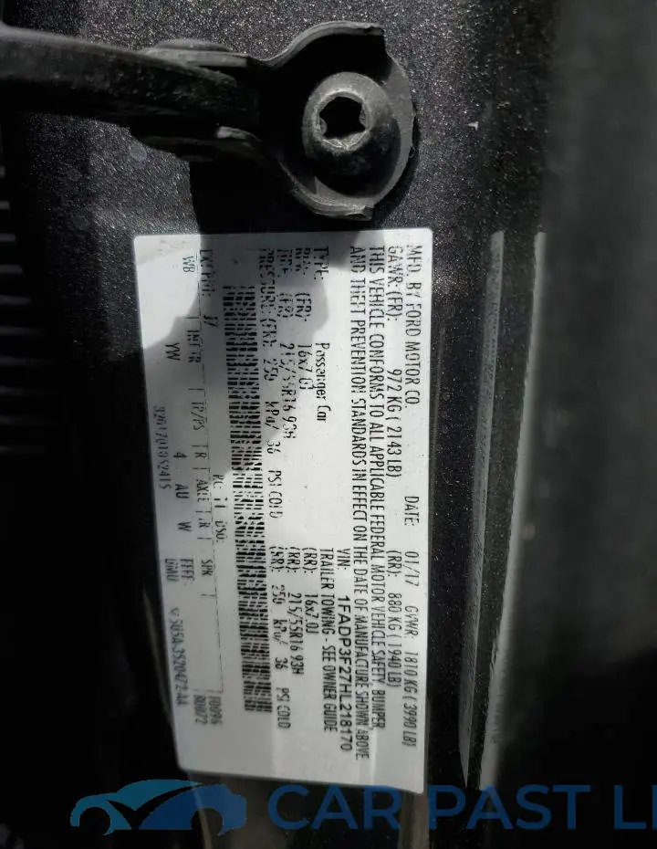 1FADP3F27HL218170# 12