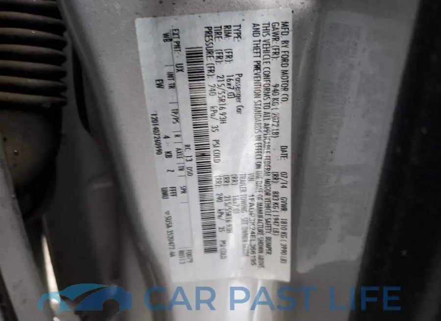1FADP3K24EL366195# 12