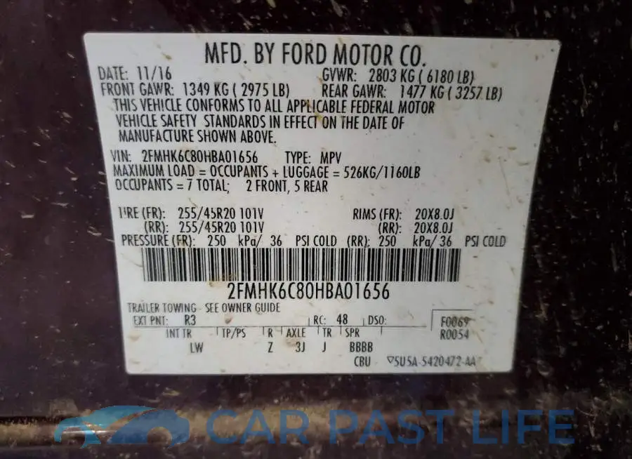 2FMHK6C80HBA01656# 13