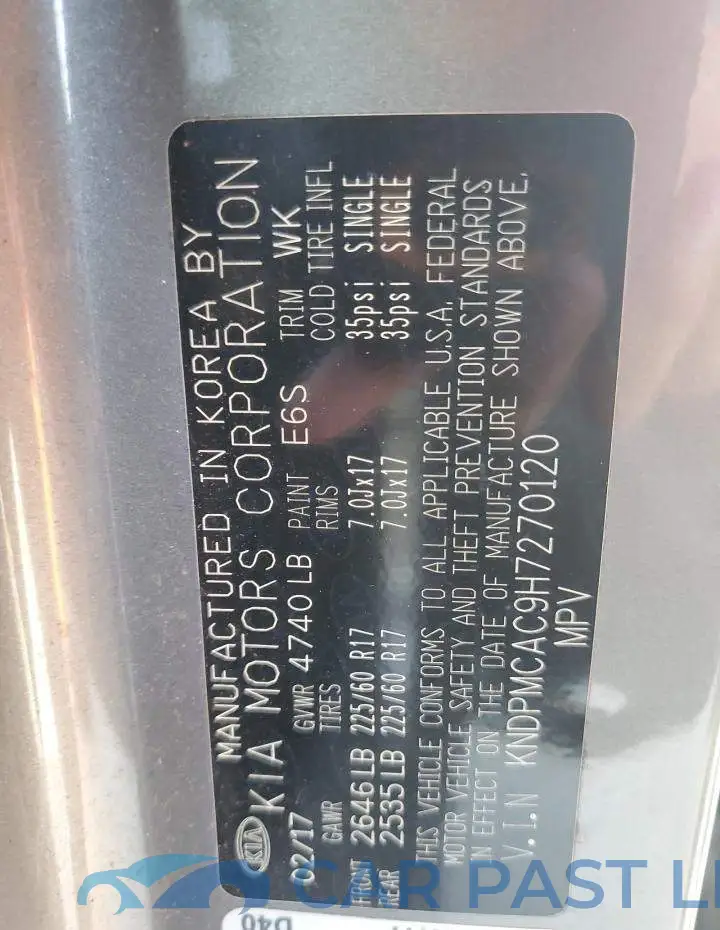 KNDPMCAC9H7270120# 12