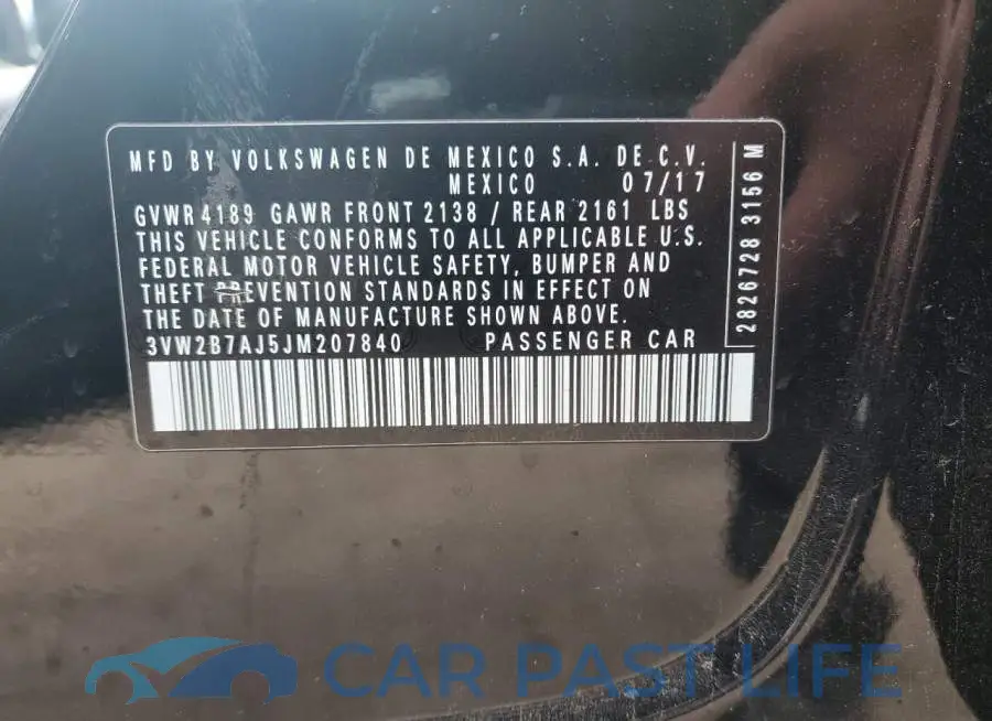 3VW2B7AJ5JM207840# 13
