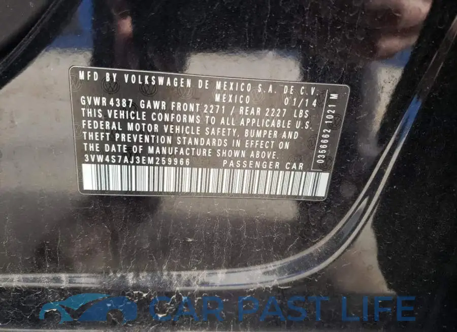 3VW4S7AJ3EM259966# 12