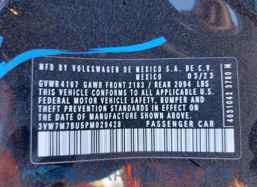 3VW7M7BU5PM029428# 13