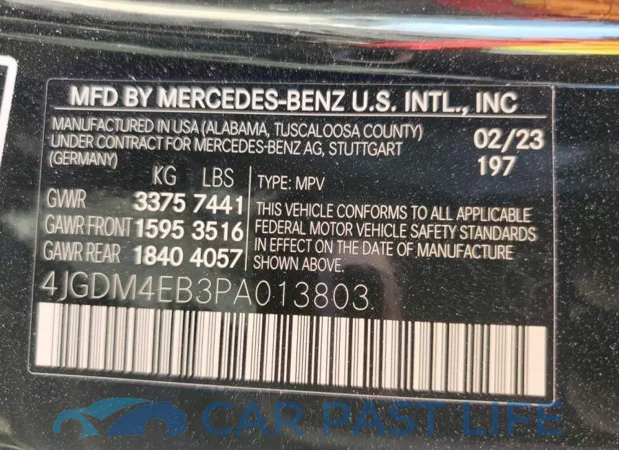4JGDM4EB3PA013803# 13