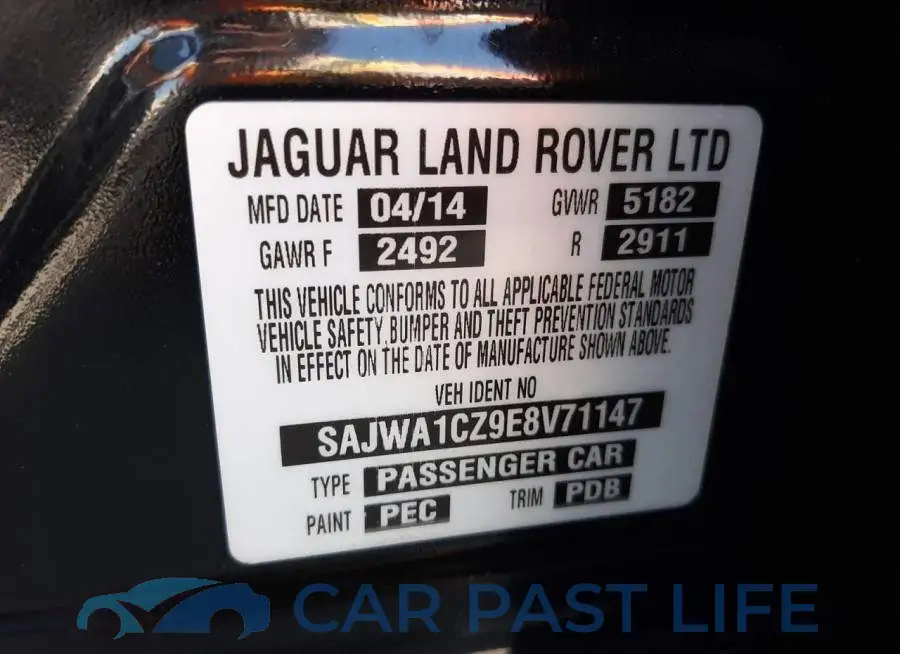 SAJWA1CZ9E8V71147# 12