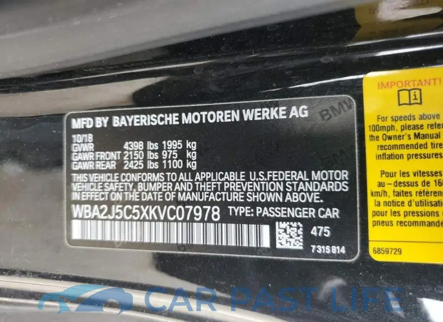 WBA2J5C5XKVC07978# 13