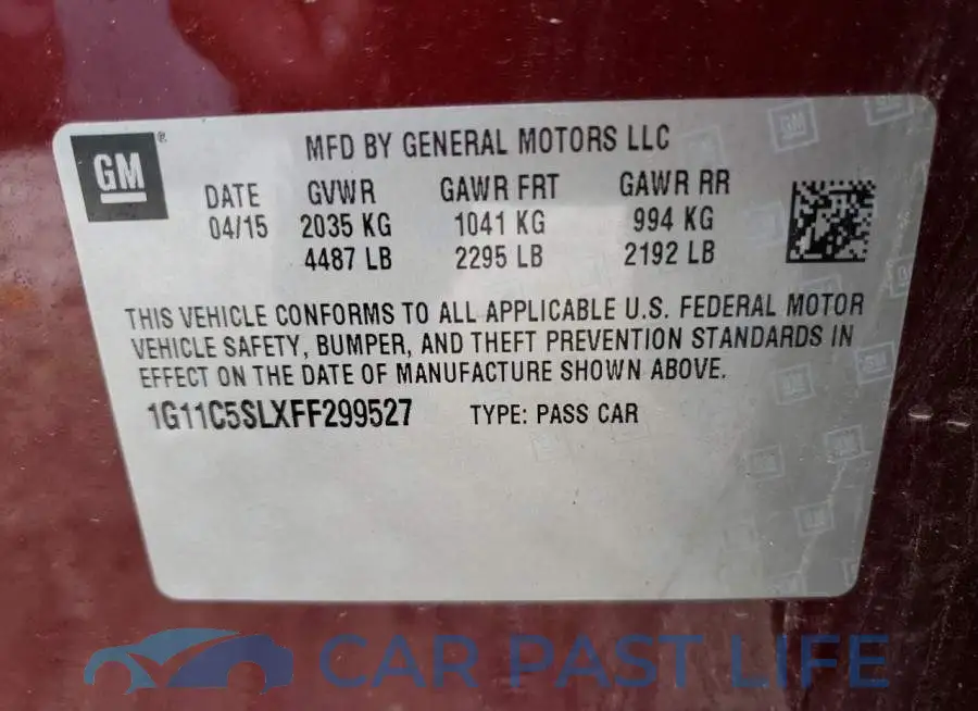 1G11C5SLXFF299527# 12