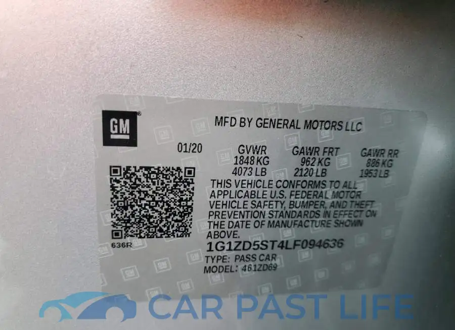 1G1ZD5ST4LF094636# 12