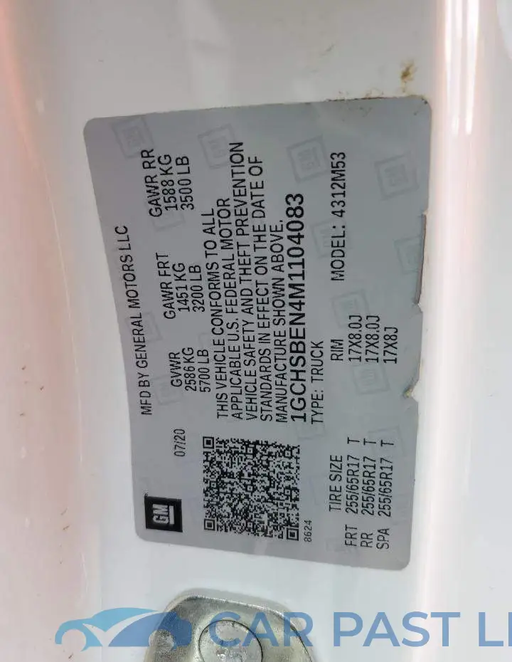 1GCHSBEN4M1104083# 12