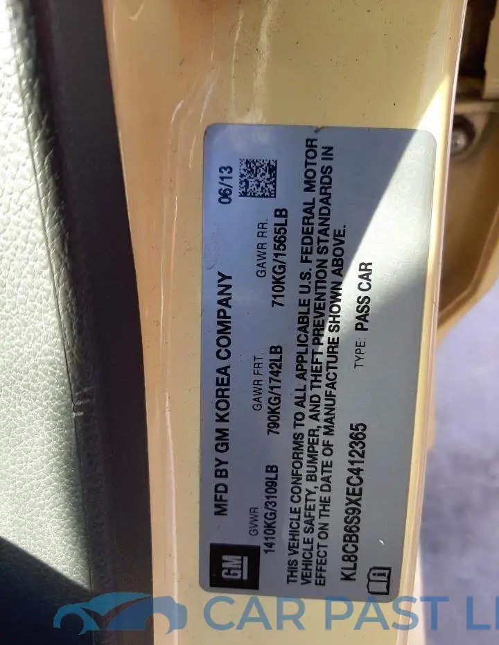 KL8CB6S9XEC412365# 12