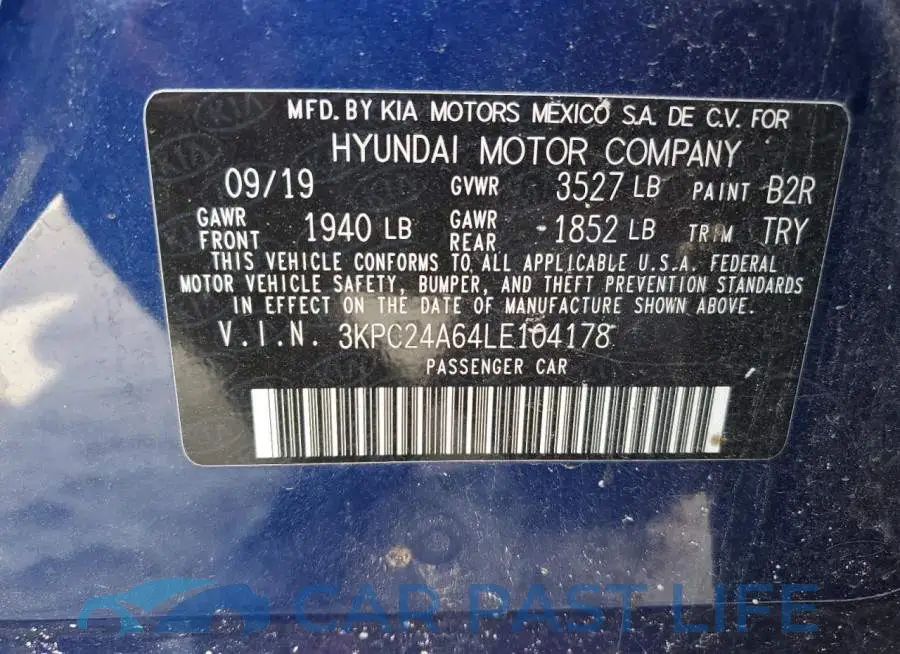 3KPC24A64LE104178# 12