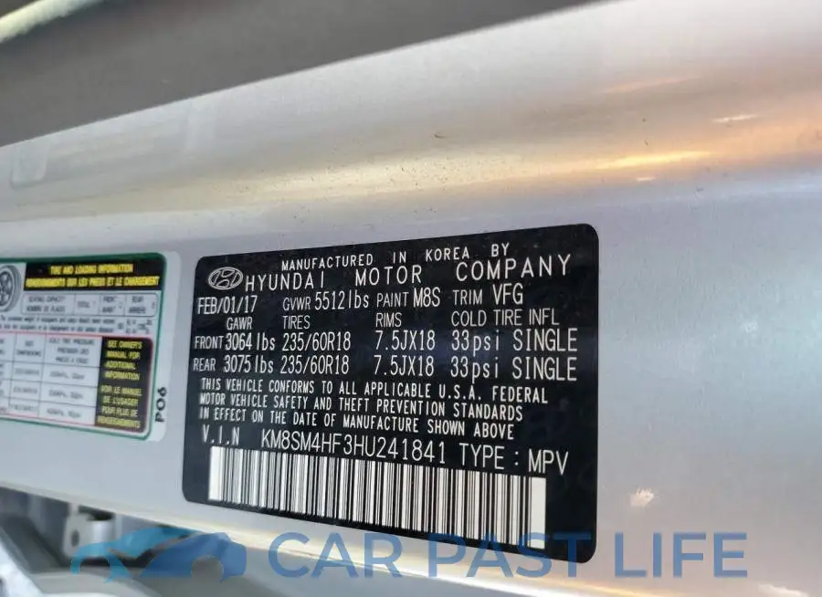 KM8SM4HF3HU241841# 12
