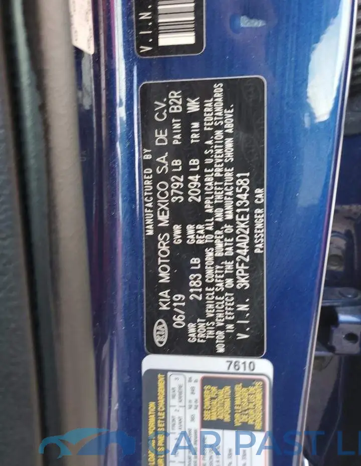 3KPF24AD2KE134581# 12