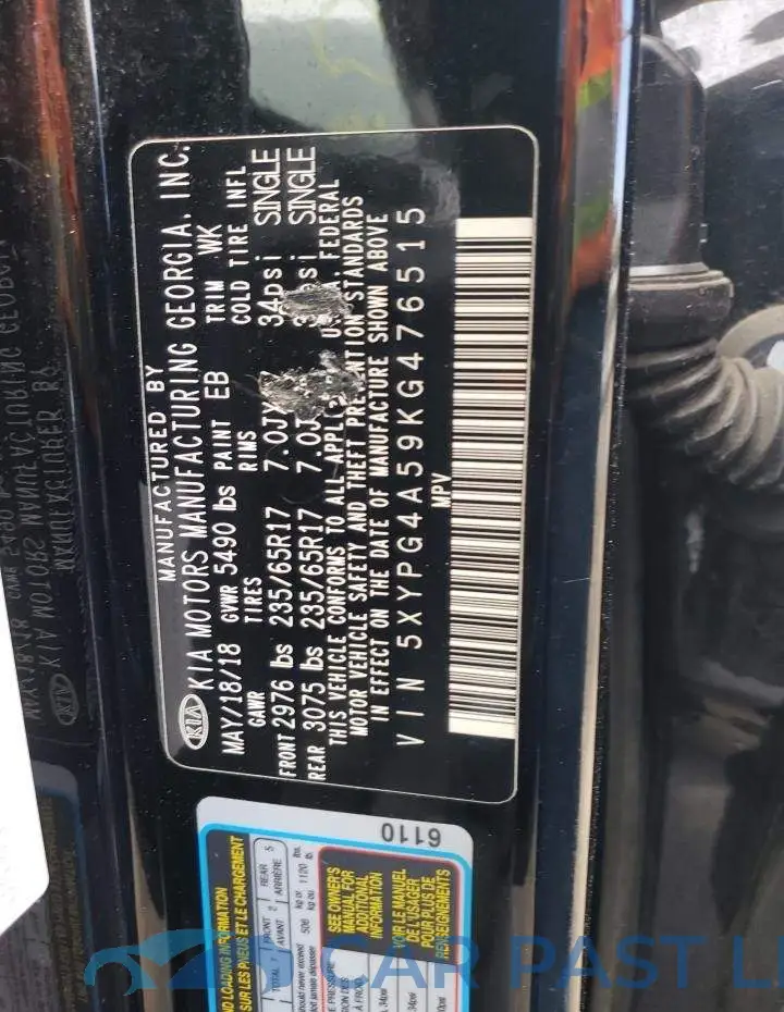 5XYPG4A59KG476515# 10