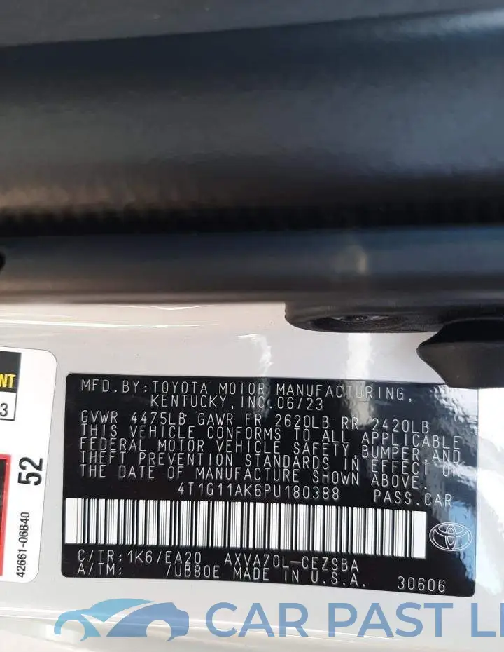 4T1G11AK6PU180388# 12