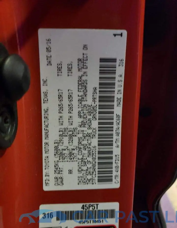 5TFCZ5AN8GX035316# 12
