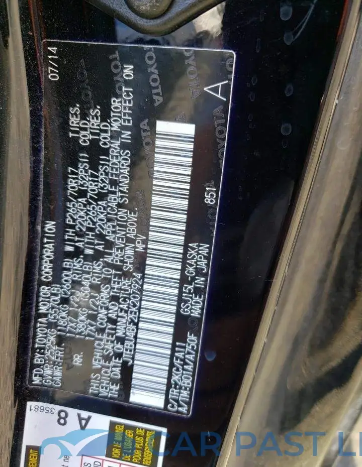 JTEBU4BF2EK207924# 12
