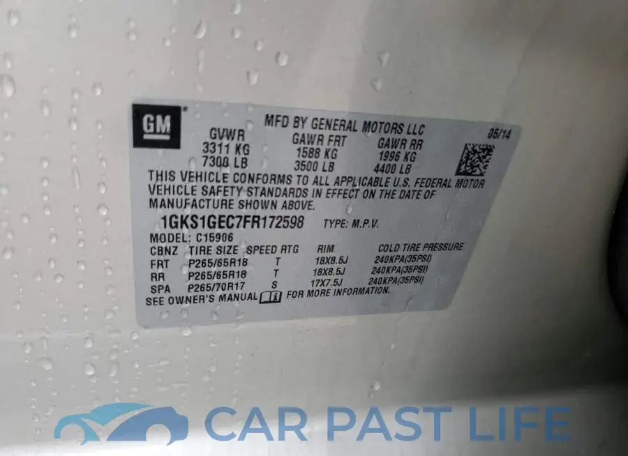 1GKS1GEC7FR172598# 13