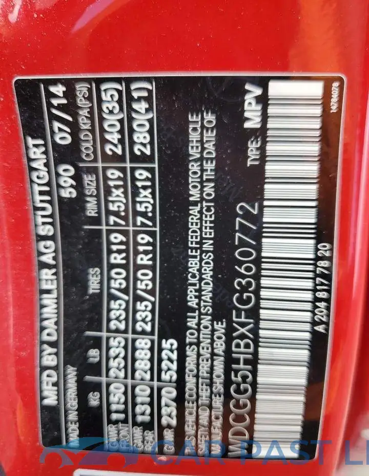 WDCGG5HBXFG360772# 12