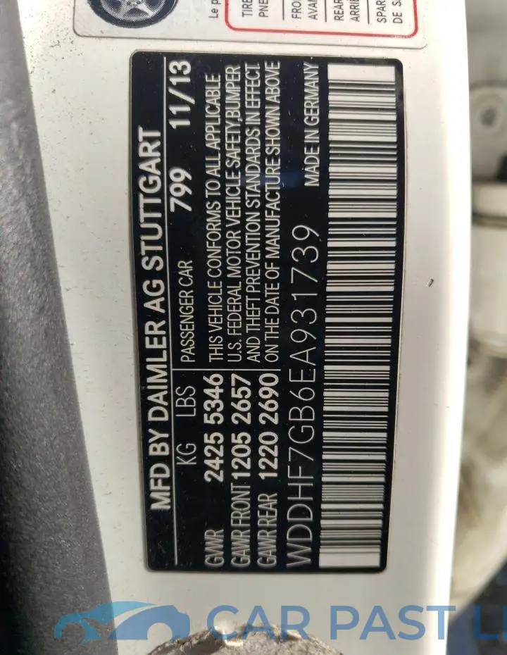 WDDHF7GB6EA931739# 12