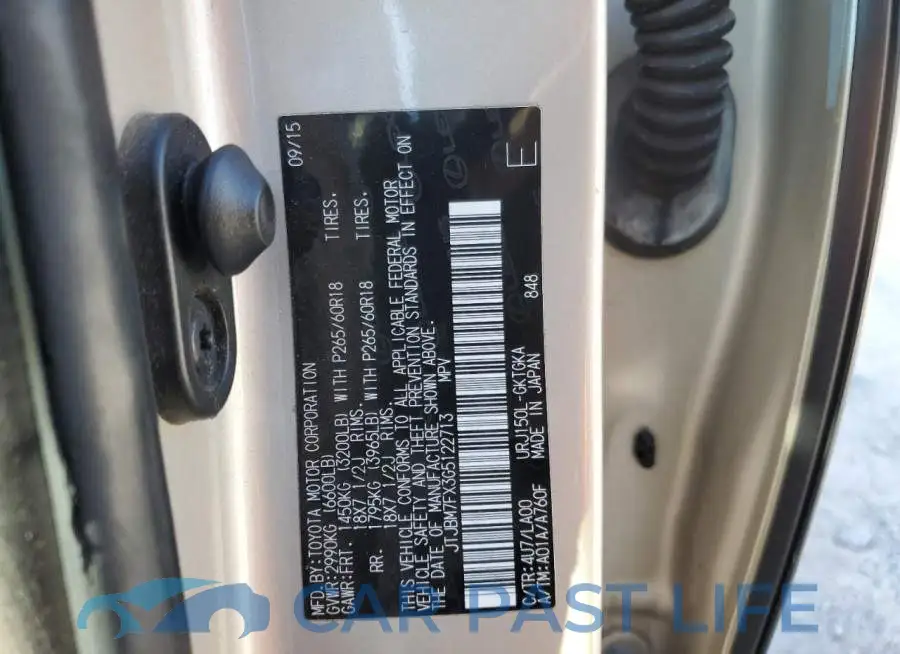 JTJBM7FX3G5122713# 13