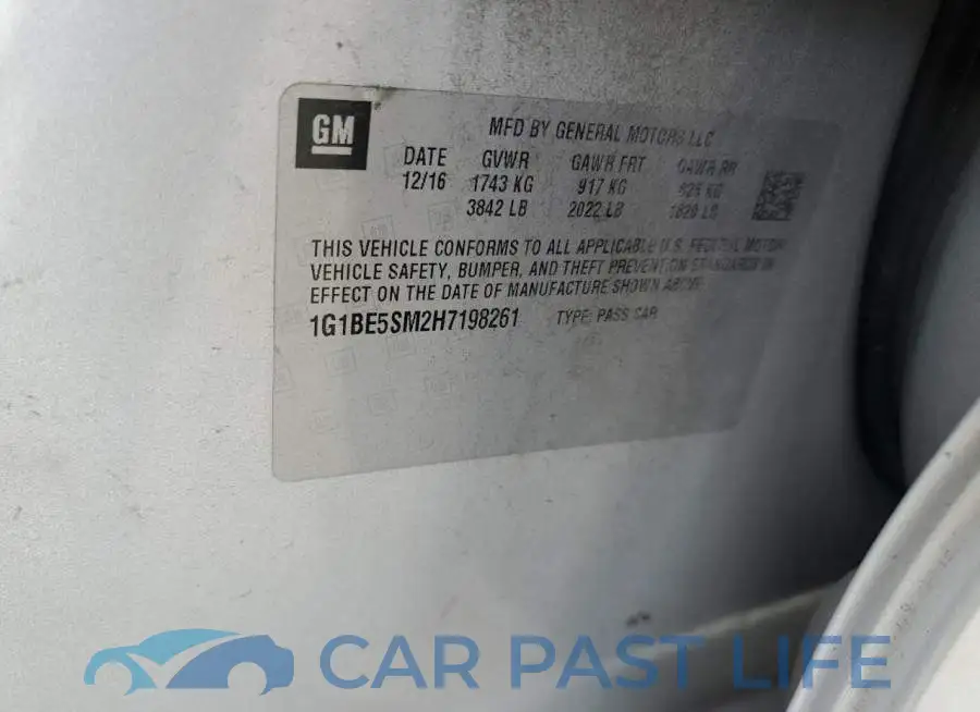 1G1BE5SM2H7198261# 12