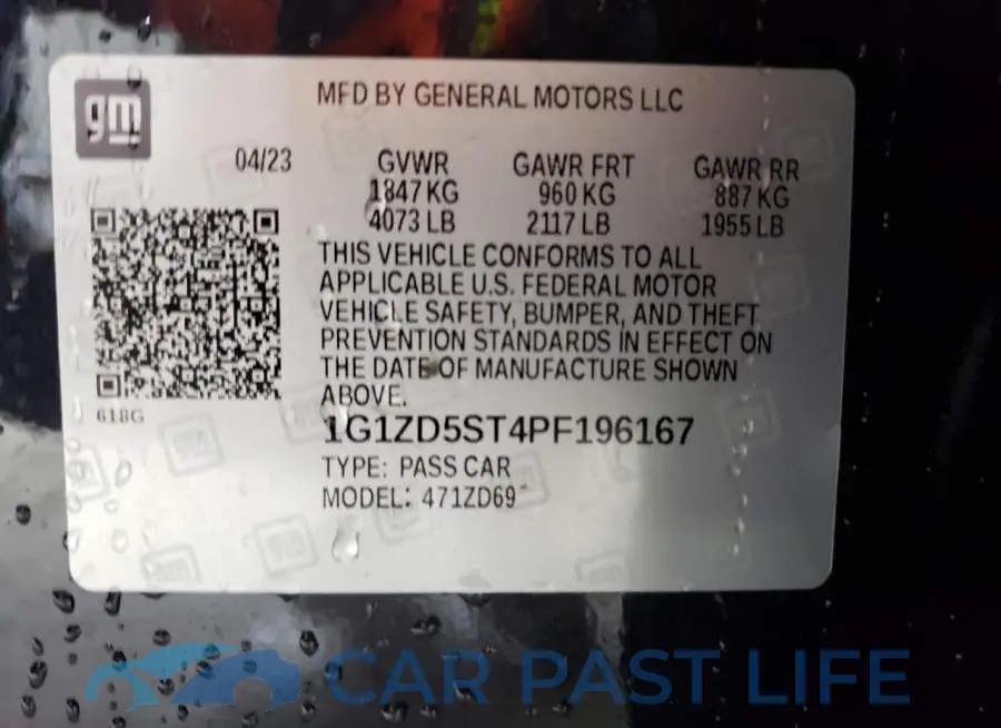 1G1ZD5ST4PF196167# 13