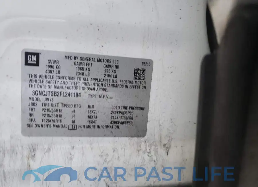 3GNCJTSB2FL241104# 13