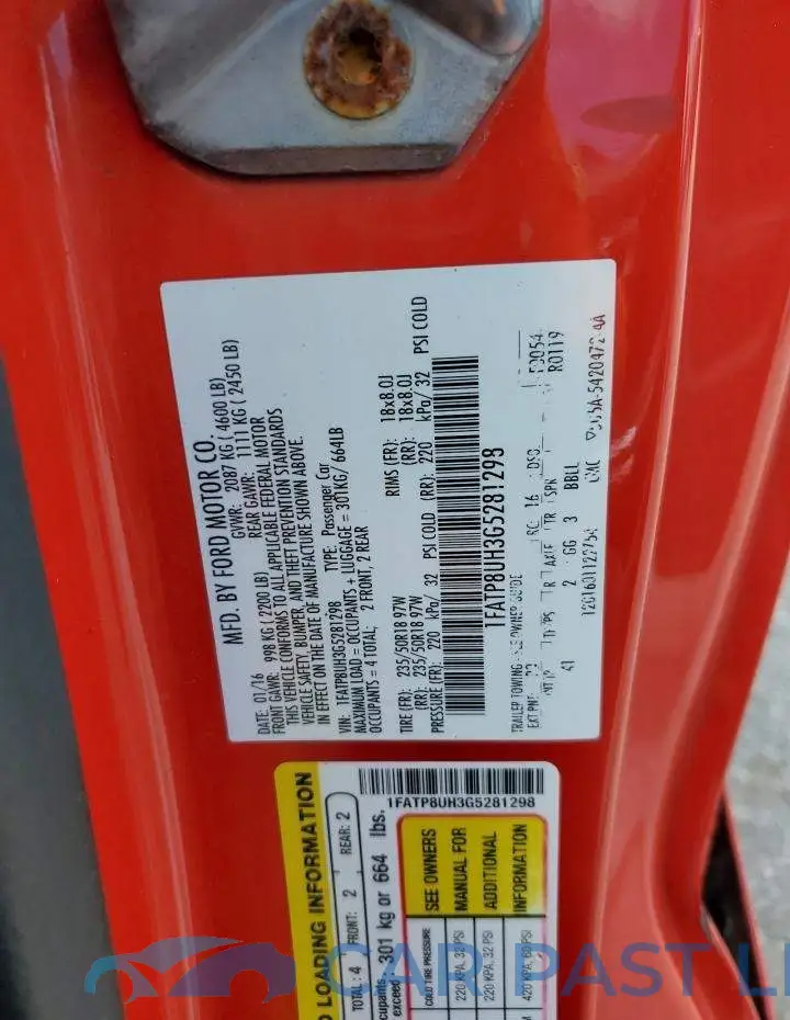 1FATP8UH3G5281298# 13