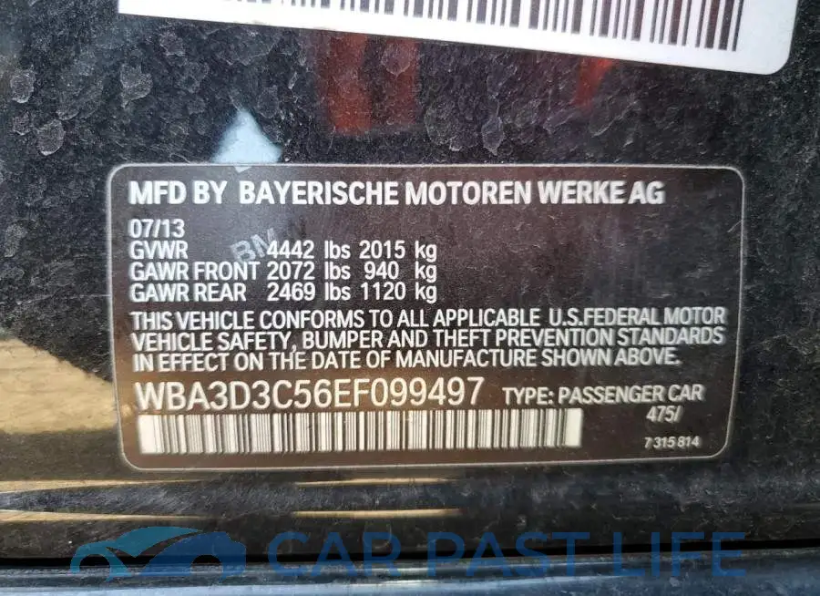 WBA3D3C56EF099497# 12