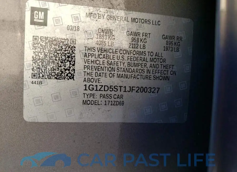 1G1ZD5ST1JF200327# 12