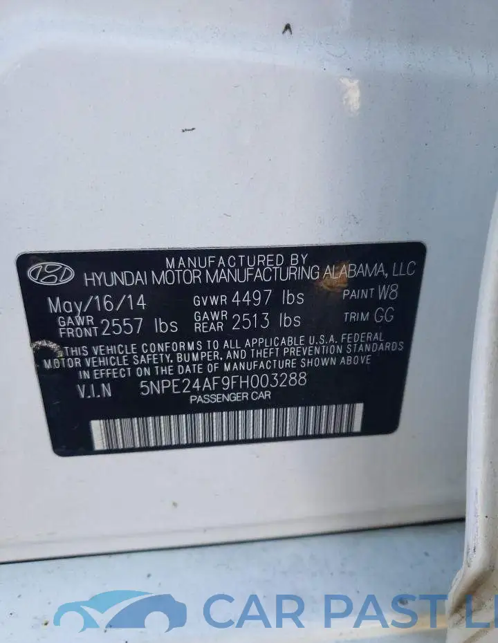 5NPE24AF9FH003288# 12