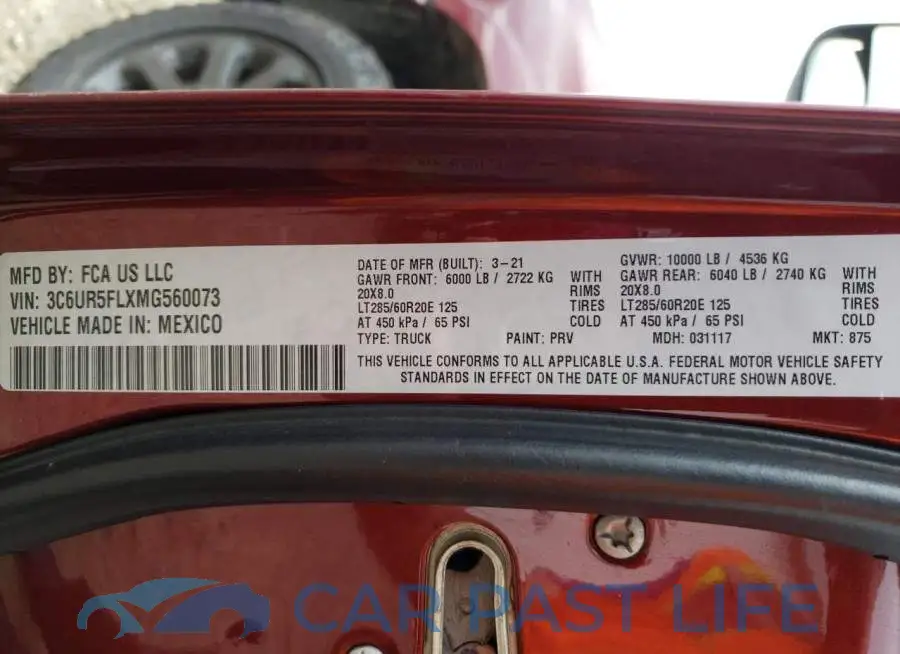 3C6UR5FLXMG560073# 13