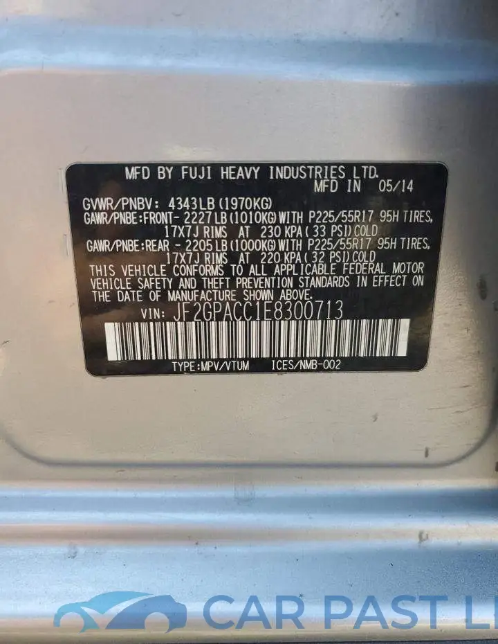 JF2GPACC1E8300713# 13