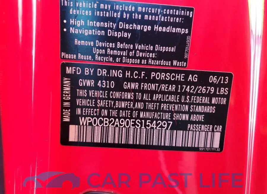 WP0CB2A90ES154297# 12