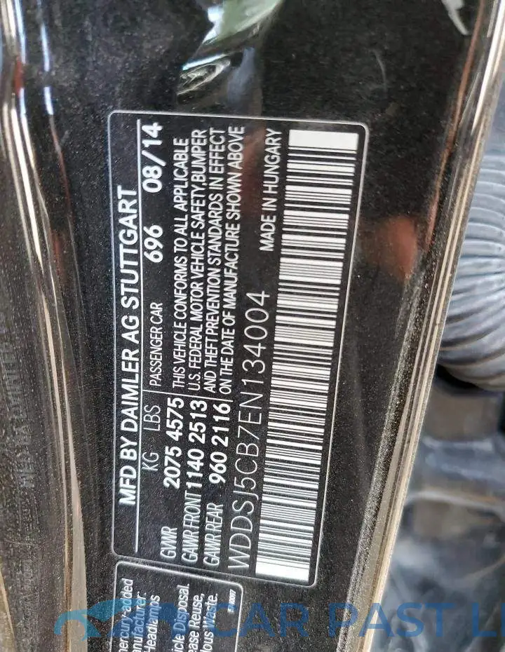 WDDSJ5CB7EN134004# 12