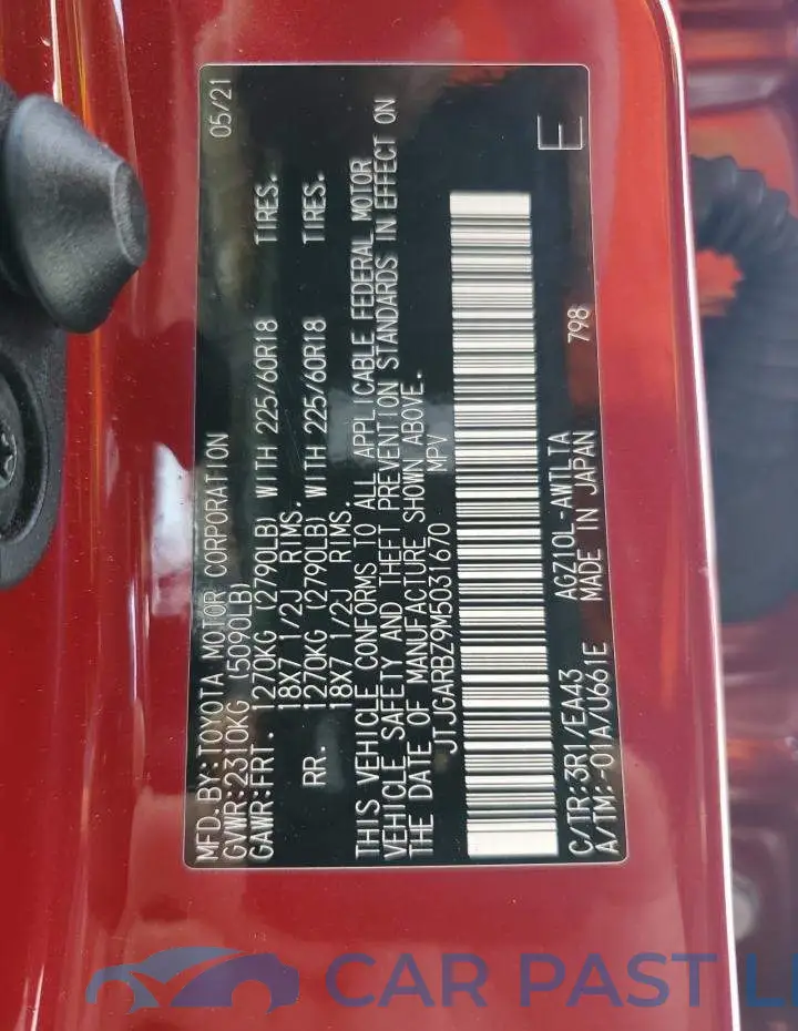 JTJGARBZ9M5031670# 13