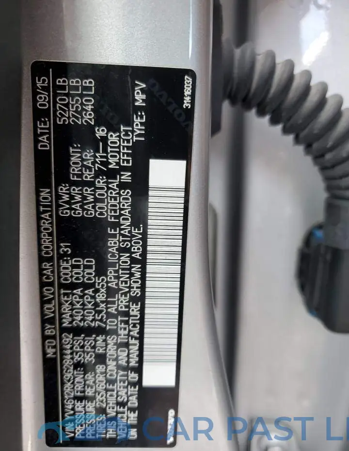 YV4612RK9G2844492# 12
